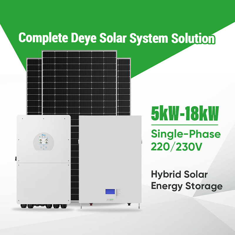 Solar Panel System 10Kw - Deye 5KW 10KW 15KW 18KW Hybrid